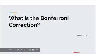 What is the Bonferroni Correction?