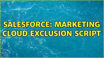 Salesforce: marketing cloud exclusion script