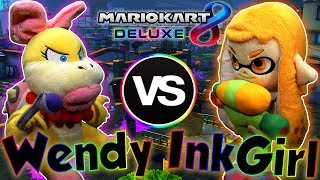 ABM: Inkling Girl vs Wendy !! Mario Kart 8 Gameplay Match!! HD