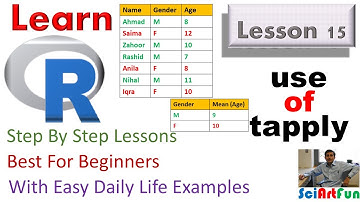 Learn R | Apply a Function to Each Category of Categorical Variable Using tapply || Lesson Fifteen