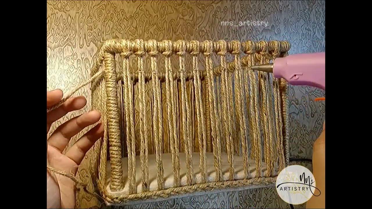 diy jute craft ideas 2024 how to make basket at home DIY jute