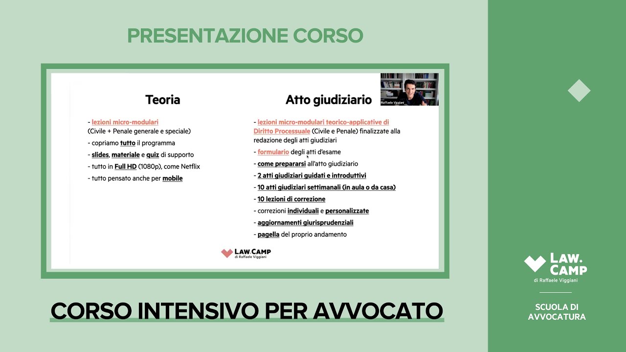 Presentazione Corso Intensivo per Avvocato 2025 - Law Camp