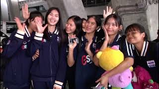 สาววอลเลย์ทีมชาติไทยยู​20 กลับถึงไทยหลังจบที่ 7 รายการ VTV9 - BINH DIEN