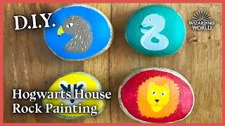 Hogwarts house-themed rock painting tutorial | Make It Magic
