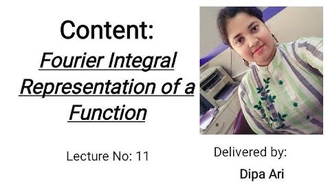 Fourier Integral Representation of a function