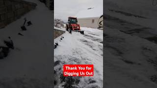 Snow Plowing. Thanks to our neighbor for digging us out. #snow #snowplow #rvlife #thanks #shorts