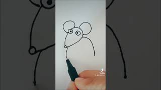 Aprende a dibujar un ratón sencillo #short #tutorial #facil