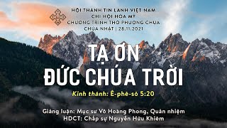 HTTL HÒA MỸ - Chương Trình Thờ Phượng Chúa - 28/11/2021