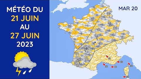 Météo du Mercredi 21 au Mardi 27 Juin 2023