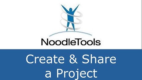 NoodleTools: Create and share a project