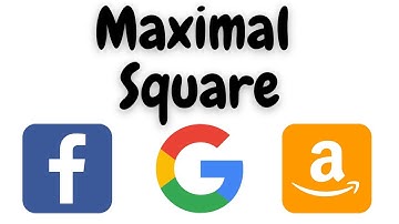 Maximal square leetcode | maximal square dynamic programming | leetcode | Amazon interview question