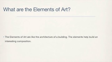 Elements of Art Intro