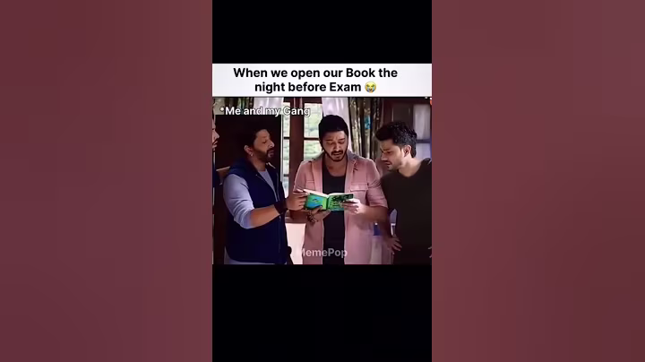 📚😂 When You and Your Gang Open the Book One Night Before Exam | Relatable Student Meme  #mixlog