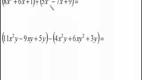85 Screencast Adding and Subtracting Polynomials