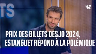 Tony Estanguet répond à la polémique sur le prix des billets pour les JO 2024