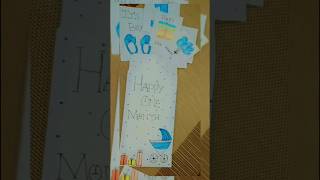 DIY one month card for baby boy???diy amazingfacts youtubeshorts asmr drawing bayboy cardidea