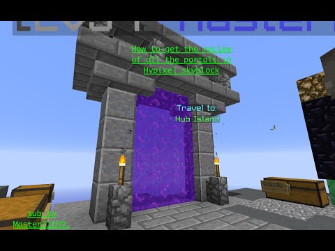 How to get the recipe for all the portals in hypixel sky block