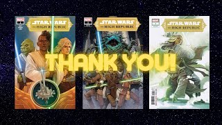 Star Wars: The High Republic #1 out today from Marvel   THANK YOU!