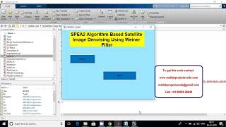 SPEA2 Algorithm Based Satellite Image Denoising Using Weiner Filter
