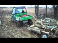 John Deere Gator hauling wood