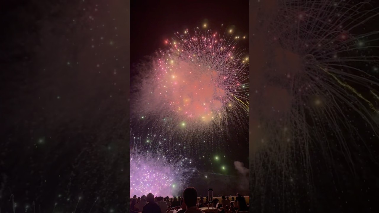 2025柏崎花火】大型ベスビアス「碧の余韻、五彩の舞」 #越後三大