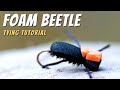 Foam beetle fly pattern  simple  effective  tying tutorial