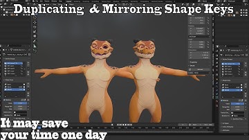 Duplicating  & Mirroring Shape Keys In Blender : Time Saver