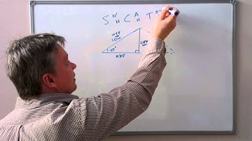 How to use SohcahToa with a right angle triangle to find a missing length