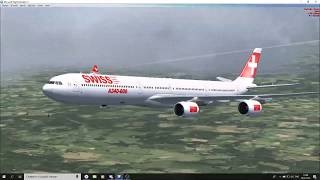 FSX | Swiss International Airlines | Airbus A340-600| Zürich - Paris