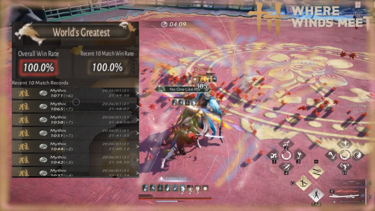 100% Winrate 1v1 Rush to Mythic │ Where Winds Meet Ranked PvP │ Build Guide │ 4K │
