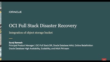 OCI Full Stack DR - Integration of object storage bucket
