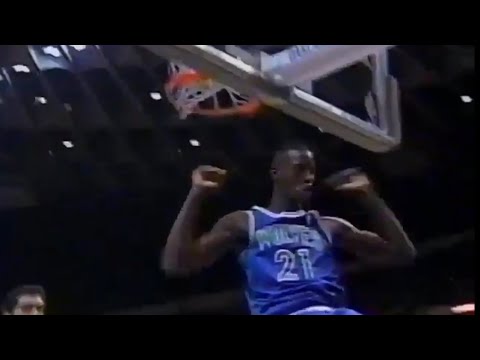 Kevin Garnett Rookie Highlights vs Warriors (1996)