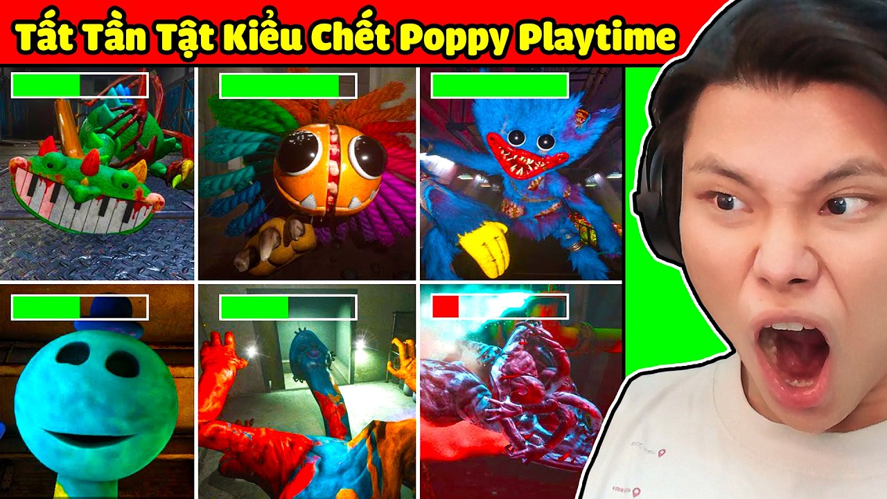 TẤT TẦN TẬT KIỂU CHẾT POPPY PLAYTIME CHAPTER 1+2+3+4🙏☠️⚰️JAYGRAY TỔNG HỢP TRÙM CUỐI NHÀ MÁY ĐỒ CHƠI
