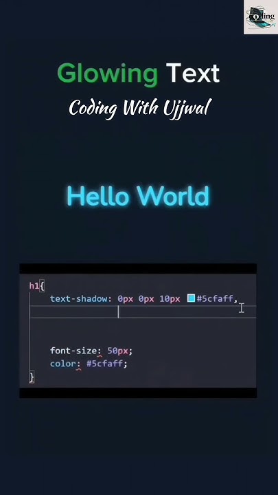 🤩 How to Make Glowing Text in CSS | Code tutorial text glow #coding # ...