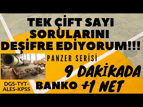 HER SENE SORULAN TEK ÇİFT SAYI SORULARINI DEŞİFRE EDİYORUM! +1 NET BANKO SORU TİPİ DGS ALES KPSS TYT