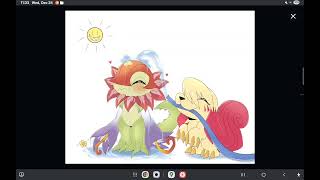 Labramon gives floramon a shower