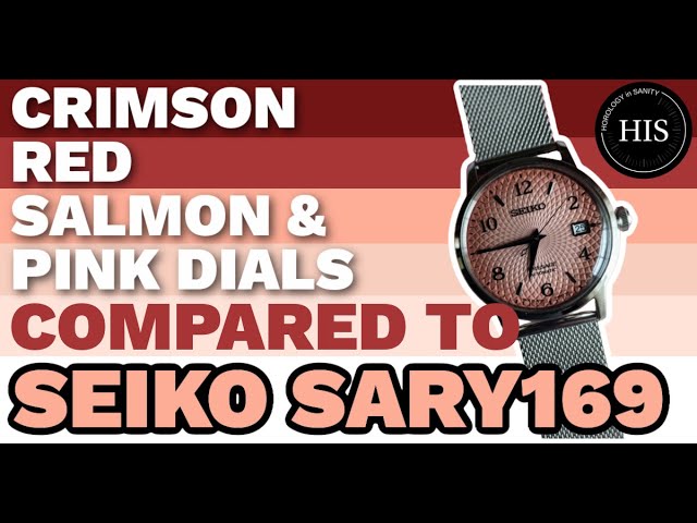 Seiko Tequila Sunset SARY169 (SRPE47J1) Unboxing 💞 Comparing Pink, Salmon,  and Red Watches - YouTube