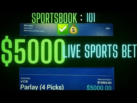 $5000 4-TEAM PARLAY LIVE AT HOLLYWOOD CASINO SPORTSBOOK | LIVE SPORTS BET