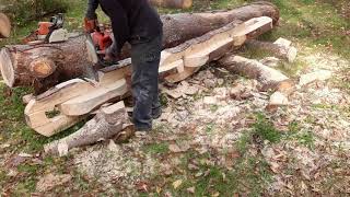 chainsaw sculpture instruction carving big chain links fast