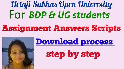 NSOU/ASSIGNMENT ANSWER SCRIPT DOWNLOAD PROCESS/FOR BDP&UG STUDENTS/@debamitassociologyclasses1328