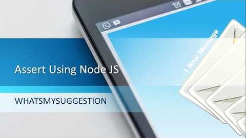 Assert In Node JS