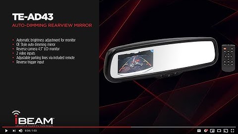 iBEAM 4.3” Auto-Dimming Mirror Monitor (TE-AD43)