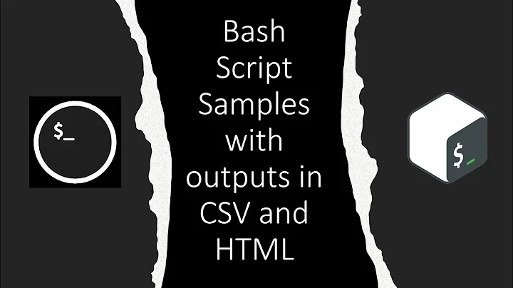 Bash Script Samples with outputs in CSV and HTML