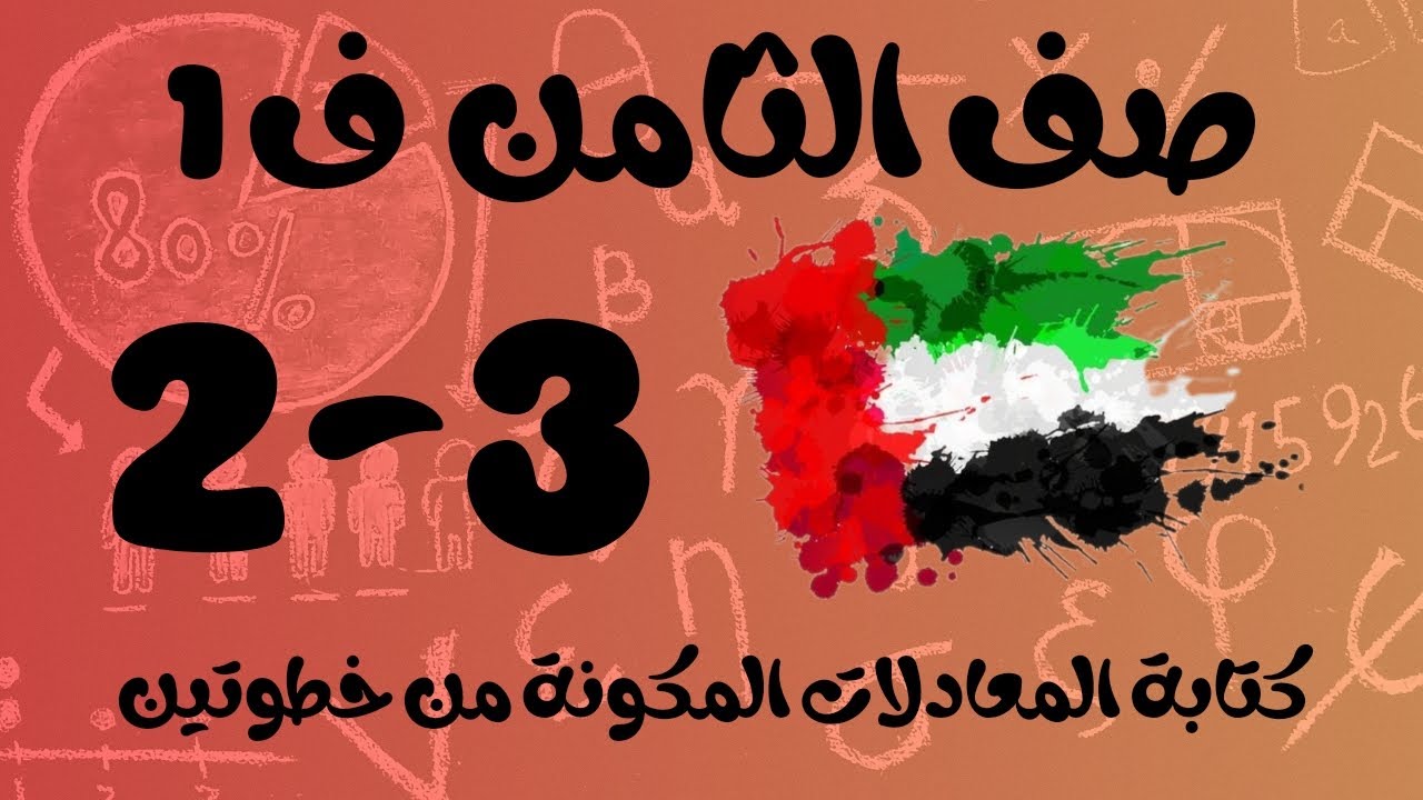 رياضيات الفصل الأول / صف الثامن / كتابة المعادلات المكونة من خطوتين