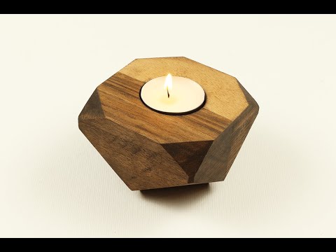 ხის სასანთლე კრისტალის ფორმის - TR119