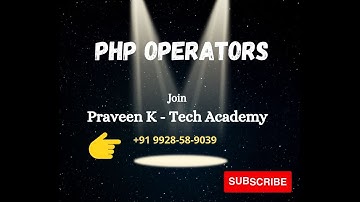PHP Operators | What is Operators | Learn Operator | ऑपरेटर क्या होते है