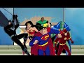 Lord batman comes to justice leagues rescue and confronts justice lords