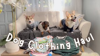 Dog Clothing Haul and Try On with Cute Corgis and Dachshund