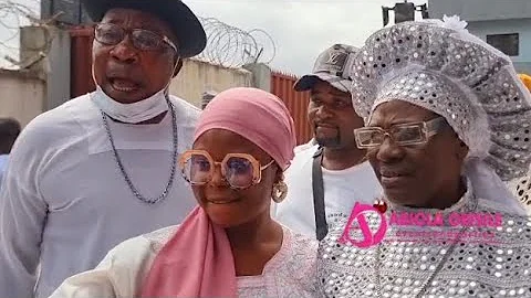 ARRIVAL OF MAMA RAINBOW 🌈 TO  ALHAJI WASIU ALABI PASUMA MUM'S FIDAU PRAYER..