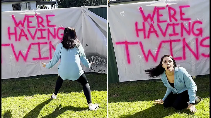 Twins!! Best funny & heartwarming Twins pregnancy reveal | Talk about a family stimulus package!